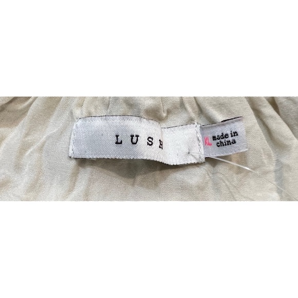 LUSH Floral Dress Halter Strappy Sleeveless Knee Length Elastic Waist Large - Picture 6 of 6